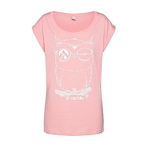 Iriedaily Tričko 'Skateowl 2' ružová / biela vyobraziť