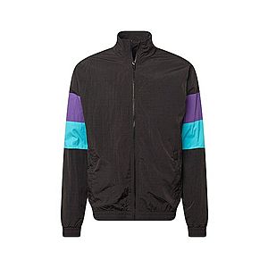 Urban Classics Prechodná bunda '3-Tone Crinkle Track Jacket' vodová / fialová / čierna vyobraziť