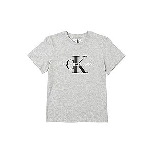 Calvin Klein Jeans Tričko sivá / čierna / biela vyobraziť