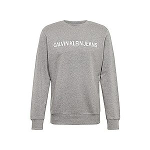 Calvin Klein Jeans Mikina sivá / biela vyobraziť