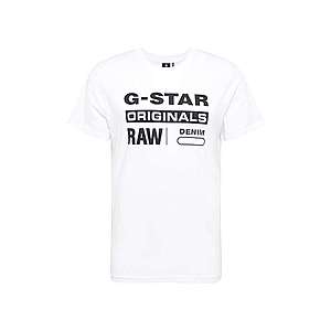 G-Star RAW Tričko 'Graphic 8' biela / tmavomodrá vyobraziť