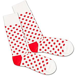 DillySocks Ponožky 'Bloody Snow Balls' červená / biela vyobraziť