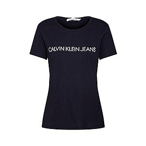 Calvin Klein Jeans Tričko 'INSTITUTIONAL LOGO' biela / čierna vyobraziť