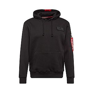 ALPHA INDUSTRIES Mikina 'Red Stripe' čierna vyobraziť