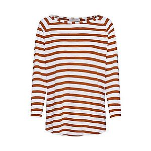 Rich & Royal Tričko 'Heavy Jersey Longsleeve striped' hrdzavohnedá / biela vyobraziť