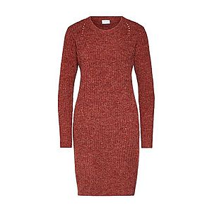 VILA Pletené šaty 'VILOWSA KNIT L/S DRESS' hrdzavo červená vyobraziť