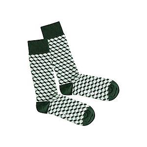 DillySocks Ponožky 'Botanic Dice' zelená / biela vyobraziť