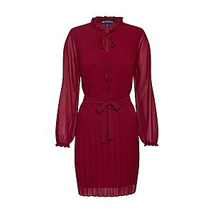 Mela London Šaty 'LONG SLEEVE PLEATED BELTED DRESS' červená vyobraziť