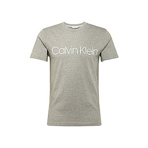 Calvin Klein Tričko sivá melírovaná / biela vyobraziť