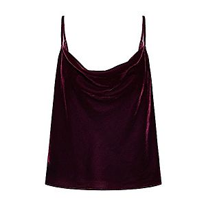 Banana Republic Top 'SL VELVET DRAPE FRONT CAMI' čerešňová vyobraziť