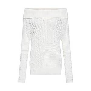 Boohoo Sveter 'Off The Shoulder Jumper with Side Splits' biela vyobraziť