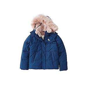 Abercrombie & Fitch Zimná bunda 'ESSENTIAL PUFFER DTC EXT 1CC' modré / čierna vyobraziť