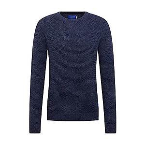 JACK & JONES Sveter 'JORSILAS KNIT CREW NECK' tmavomodrá vyobraziť