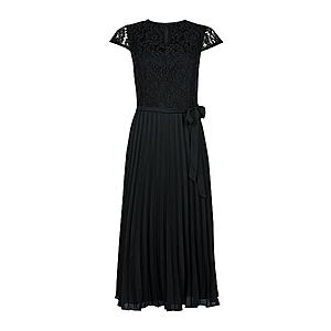 Dorothy Perkins Kokteilové šaty 'BLACK LACE PLEAT MIDI DRESS' čierna vyobraziť