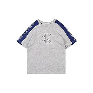 Calvin Klein Jeans Tričko 'COLOUR BLOCK LOGO SS' sivá melírovaná vyobraziť