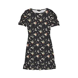 Miss Selfridge Šaty 'PUFF SLEEVE DRESS' zmiešané farby / čierna vyobraziť
