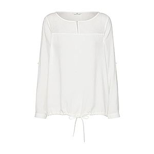 TOM TAILOR Blúzka 'blouse fabric mix' biela vyobraziť