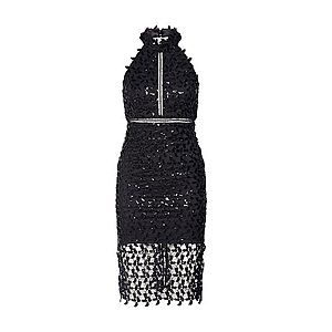 Bardot Kokteilové šaty 'SEQUIN LEAF' čierna vyobraziť
