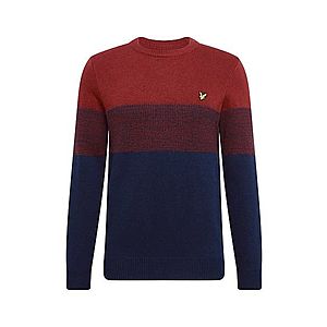 Lyle & Scott Sveter 'Chest Panel Jumper' hrdzavo červená / námornícka modrá vyobraziť