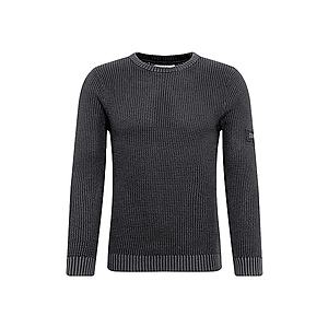 JACK & JONES Sveter 'JCOCUSTER KNIT CREW NECK' čierna vyobraziť