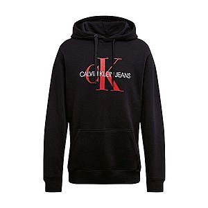 Calvin Klein Jeans Mikina 'Monogram' červené / čierna vyobraziť