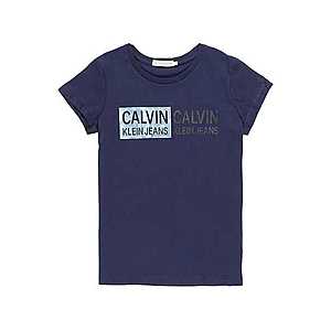 Calvin Klein Jeans Tričko 'STAMP LOGO SLIM FIT' námornícka modrá vyobraziť