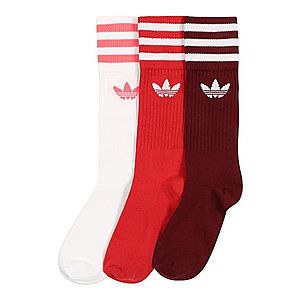 ADIDAS ORIGINALS Ponožky 'Solid Crew' biela / bordová / červená vyobraziť