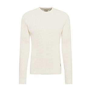 JACK & JONES Sveter 'JCOHARVARD KNIT CREW NECK' šedobiela vyobraziť