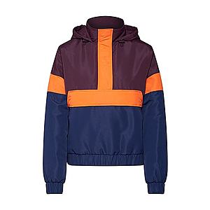 Urban Classics Prechodná bunda námornícka modrá / neónovo oranžová / baklažánová vyobraziť