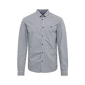 TOM TAILOR DENIM Biznis košeľa 'mini vichy shirt' biela / námornícka modrá vyobraziť