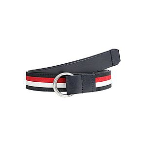 TOMMY HILFIGER Opasky 'URBAN O RING INTARSIA 3.5' modrá / červená / biela vyobraziť