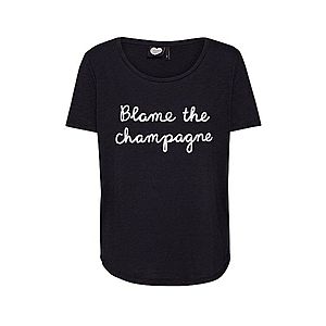 CATWALK JUNKIE Tričko 'BLAME CHAMPAGNE' biela / čierna vyobraziť