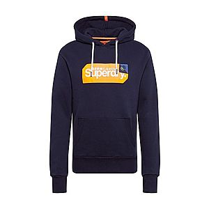 Superdry Mikina 'CORE LOGO TAG HOOD' biela / námornícka modrá / žlté vyobraziť