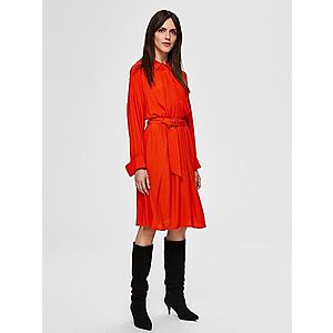 SELECTED FEMME Košeľové šaty oranžovo červená vyobraziť