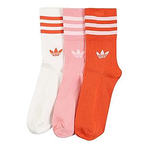 ADIDAS ORIGINALS Ponožky 'MID CUT CRW SCK' červené / biela / ružová vyobraziť