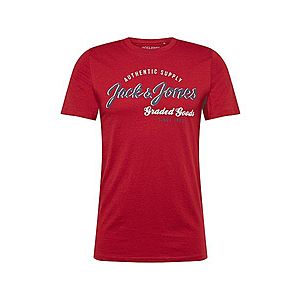 JACK & JONES Tričko modrá / biela / červená vyobraziť
