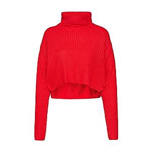 Missguided Sveter 'Roll Neck Crop Jumper' červené vyobraziť