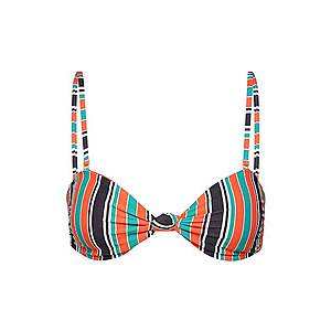 BILLABONG Športový bikinový top 's.s knotted bandeau' čierna / zelená / oranžová vyobraziť