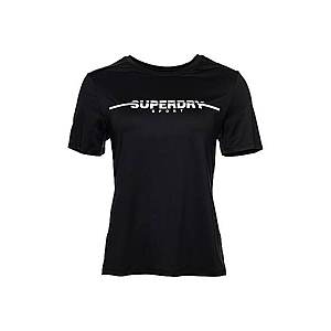 Superdry Funkčné tričko biela / čierna vyobraziť