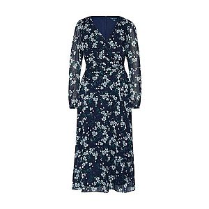 Lauren Ralph Lauren Letné šaty 'FRANNY-LONG SLEEVE-DAY DRESS' sivá / námornícka modrá vyobraziť