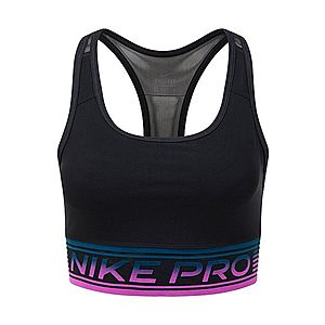 NIKE Športová podprsenka 'Nike Pro' čierna / tmavomodrá / ružová vyobraziť