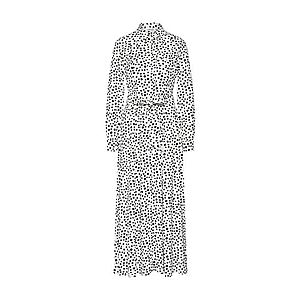 EDITED Košeľové šaty 'Jonna' biela / čierna vyobraziť