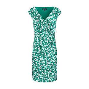 Lauren Ralph Lauren Kokteilové šaty 'BRANDIE' zelená / biela vyobraziť