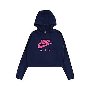 Nike Sportswear Mikina 'AIR CROP' námornícka modrá / ružová vyobraziť