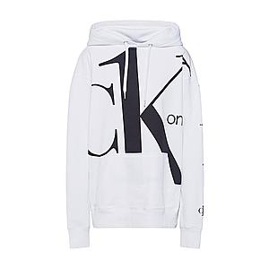 Calvin Klein Jeans Mikina sivá / biela / čierna vyobraziť