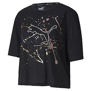 PUMA Funkčné tričko 'Metall Splash' zlatá / čierna / ružové zlato vyobraziť