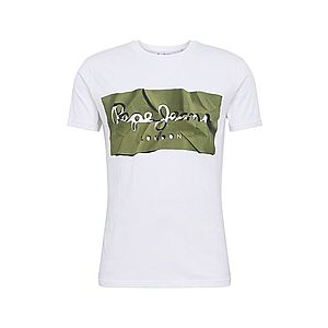 Pepe Jeans Tričko 'RAURY' zelená / biela vyobraziť