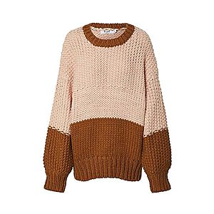 NA-KD Sveter 'two coloured heavy knitted sweater' ružová vyobraziť