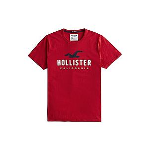 HOLLISTER Tričko červené vyobraziť