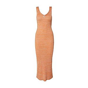 EDITED Pletené šaty 'Elanor' oranžová / béžová vyobraziť